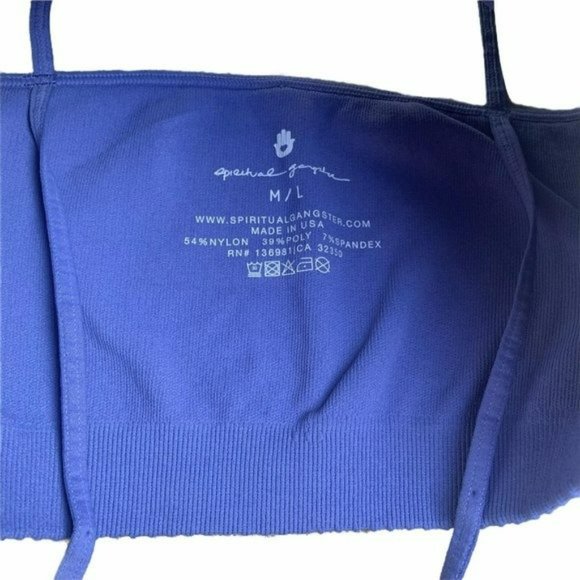 NWT Spiritual Gangster V-Neck Ribbed Sports Bra - Picture 5 of 5